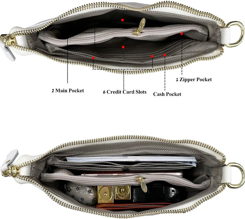 Beurlike Leather Wristlet Wallet Clutch Purses For Women Small Crossbody Phone Bags - Image 4
